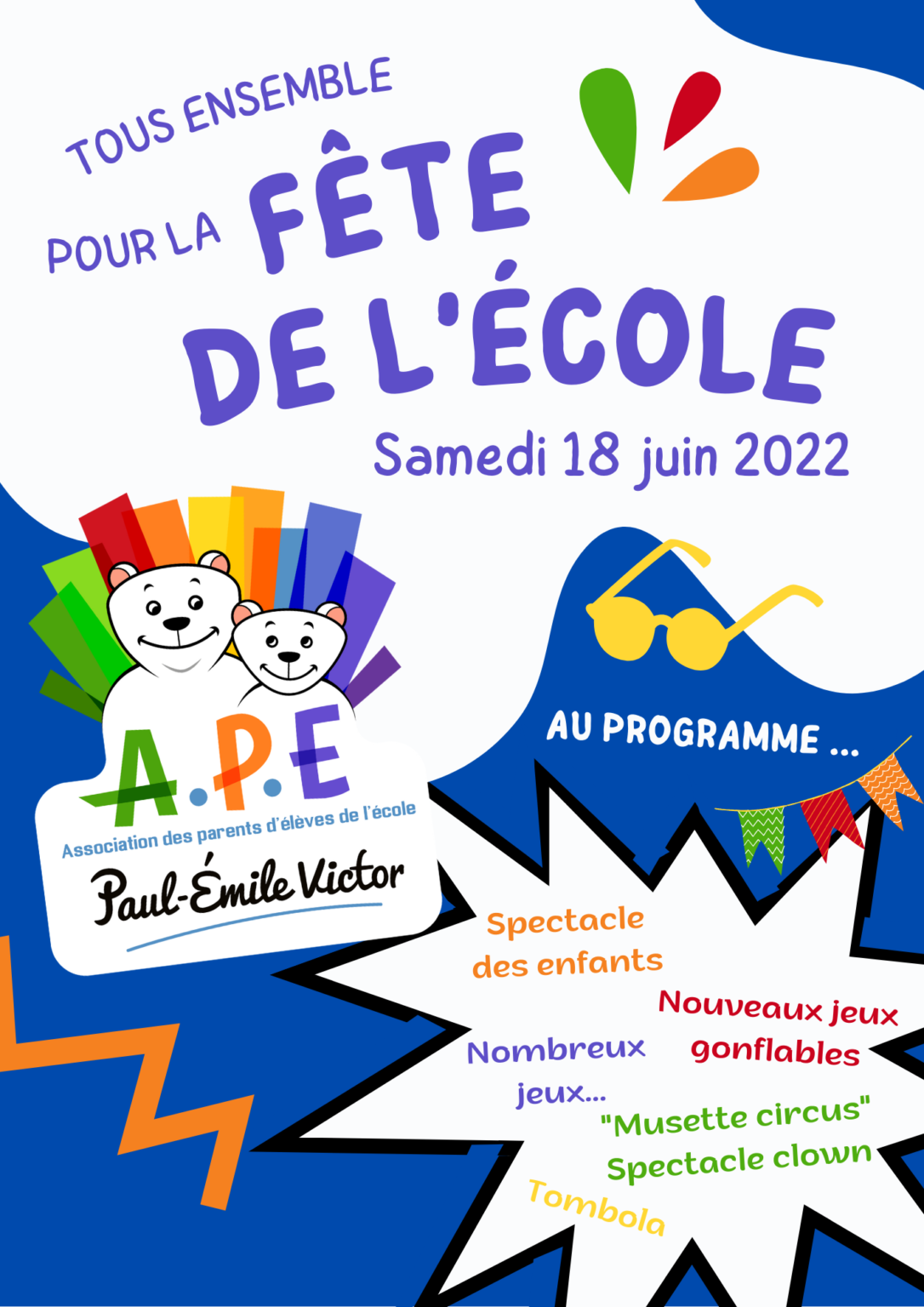 Fête de l’école Paul-Emile Victor,Samedi 18 Juin 2022 | Association des